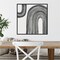 Gray Rainbow I by Chris Paschke 22-in. W x 22-in. H. Canvas Wall Art Print Framed in Black